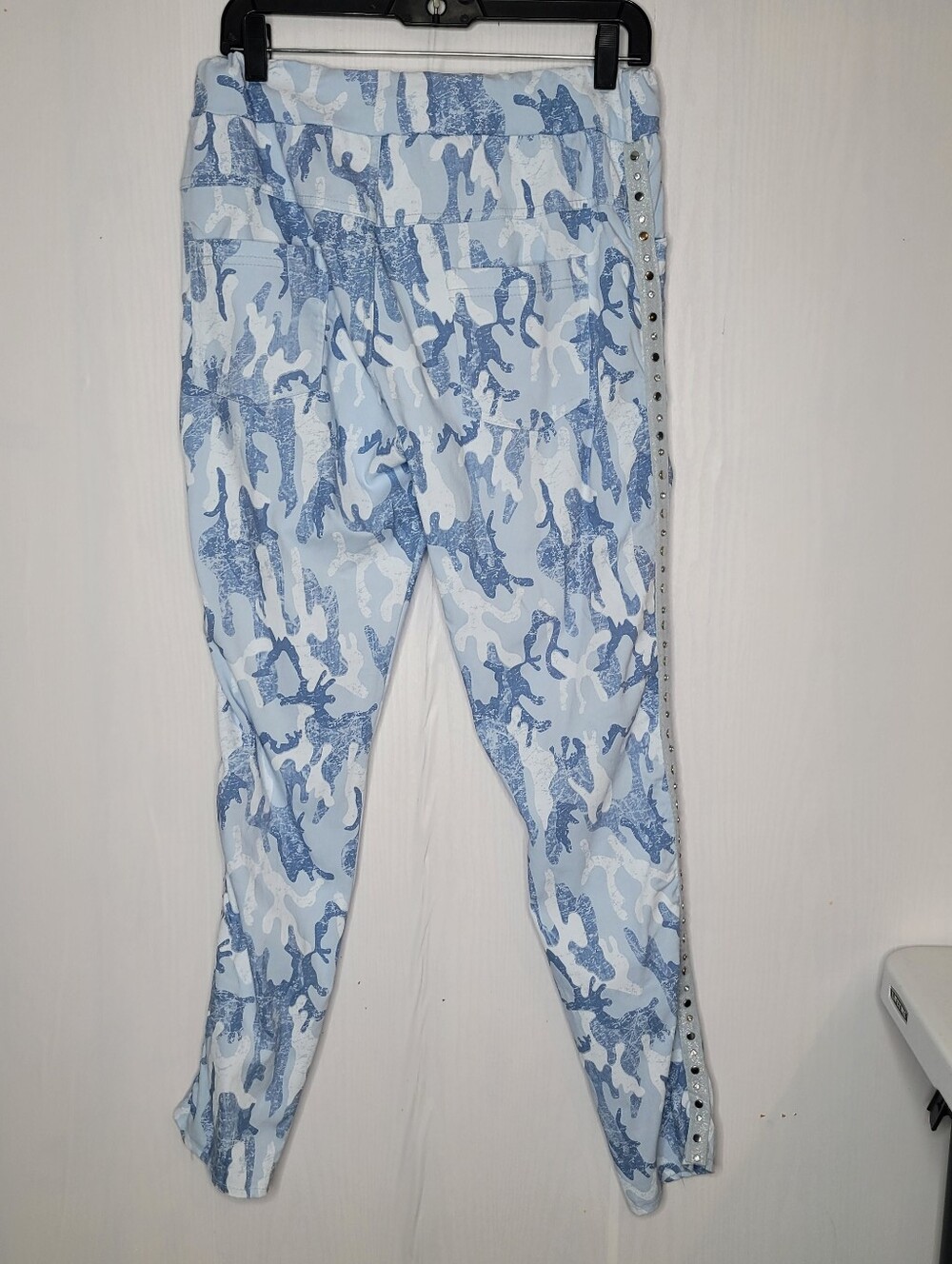 Venti6 Women's pants Size M White/Blue Camo Joggers Elastic Waist Drawstring - Picture 5 of 11